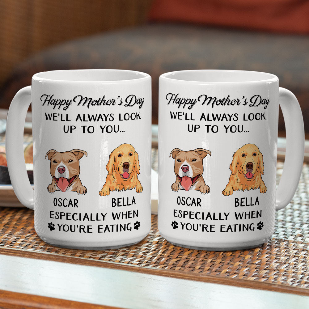 Personalized Custom Dog Look Up To You Coffee Mug - Ideal for Pet Lovers