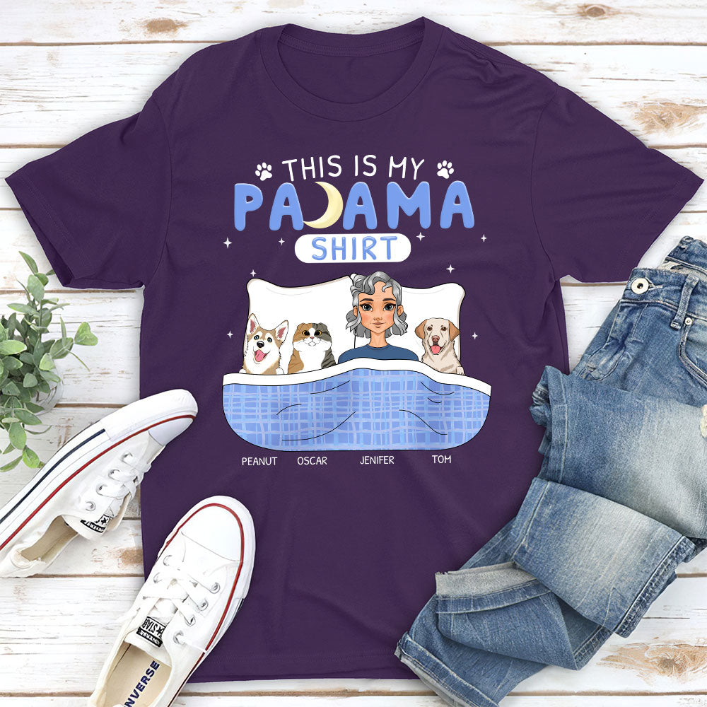 Personalized Custom Unisex 5.3 oz T-shirt - Ideal Pajama for Pet Lovers
