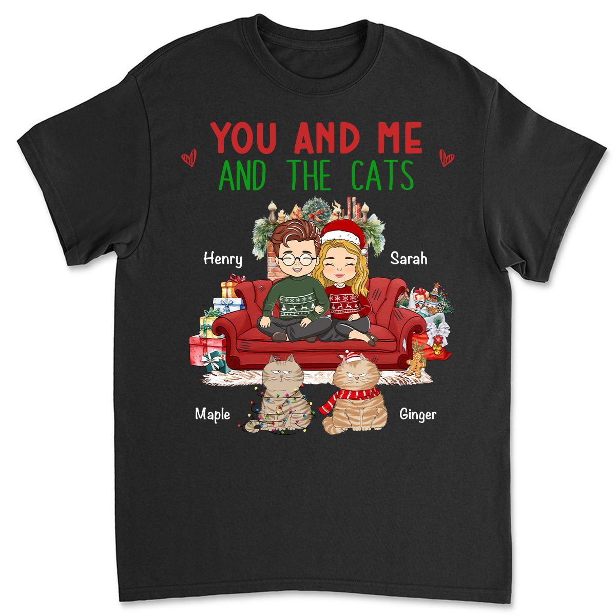 You Me Cat - Personalized Custom Unisex 5.3 oz T-shirt for Pet Lovers