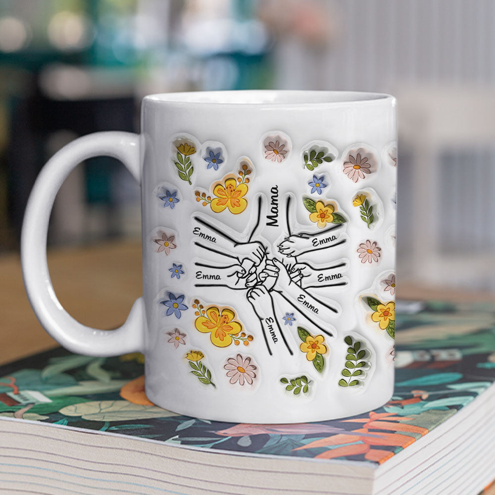 Hand In Hand Version 2 - Exquisite Personalized Custom 3D Inflated Effect Ceramic Mug in 11oz and 15oz Sizes
