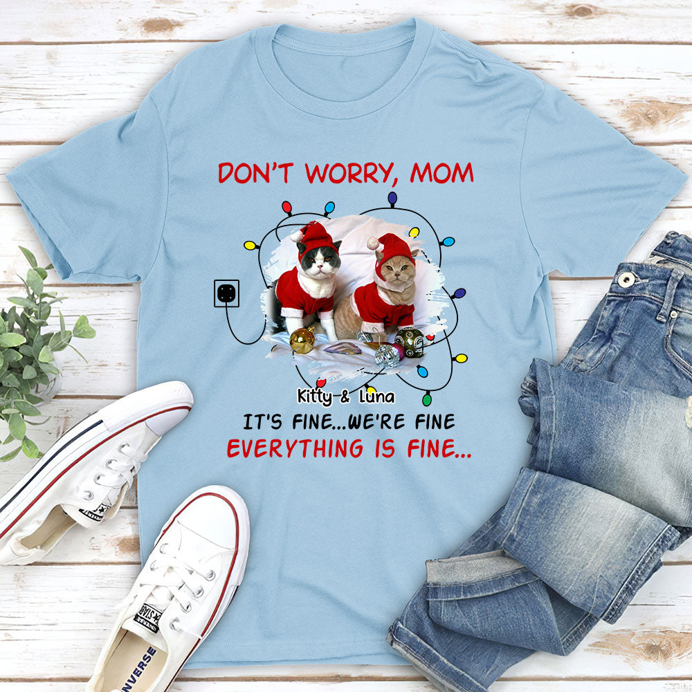 Everything Is Fine Personalized Custom Unisex Photo T-shirt - Ideal Gift for Pet Lovers