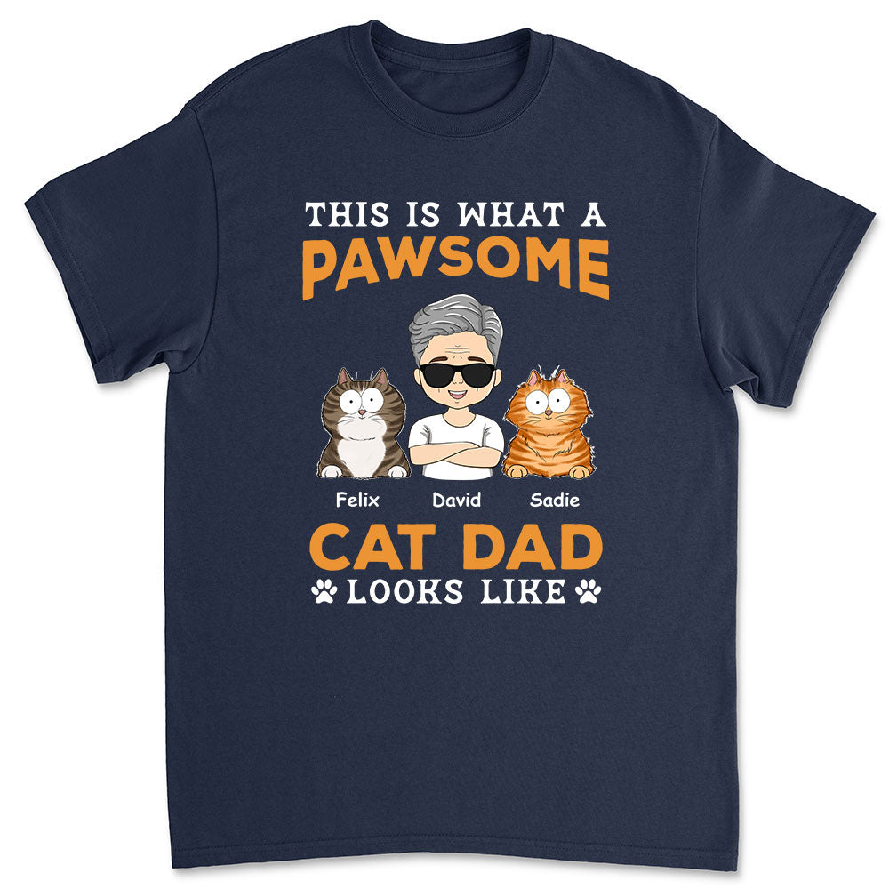 Pawsome Dad - Personalized Custom Unisex 5.3 oz T-shirt for Pet Lovers