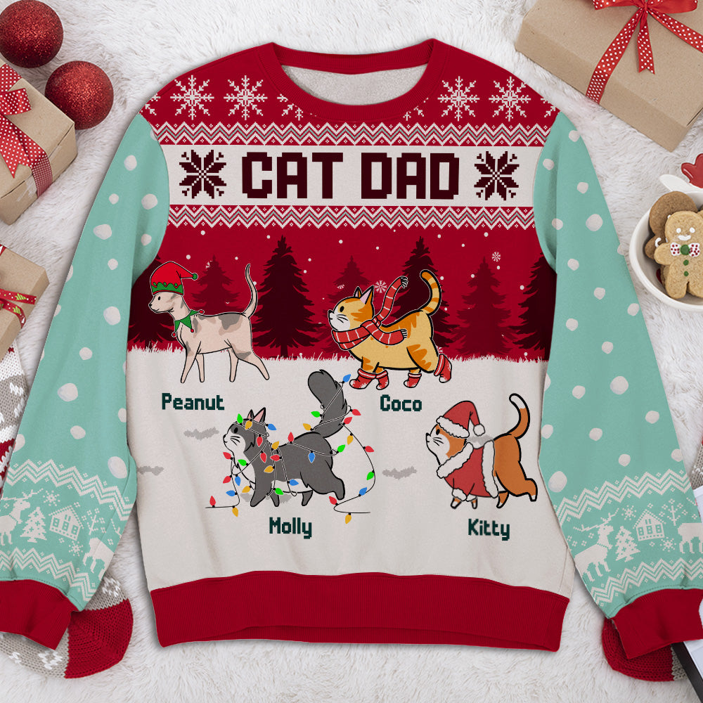Cat Slave - Personalized Custom All-Over-Print Unisex 8.8 oz Sweatshirt for Pet Lovers
