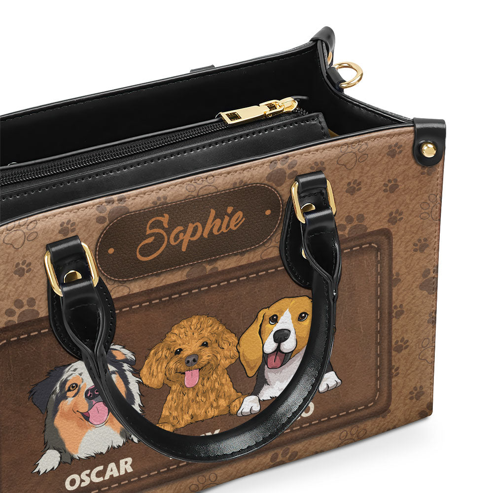 Personalized Paw Print Custom Leather Handbag - Ideal Gift for Special Occasions