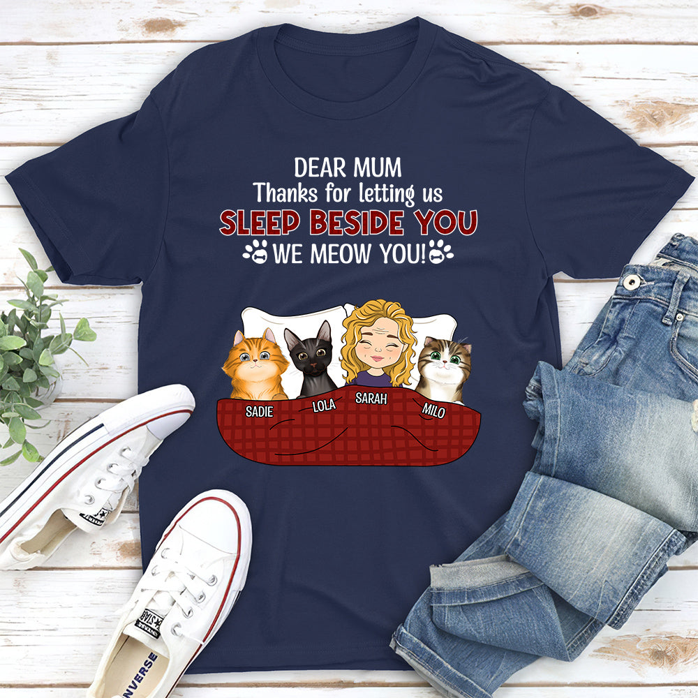 Let Me Sleep Beside You - Premium Personalized Custom Unisex T-shirt for Pet Lovers