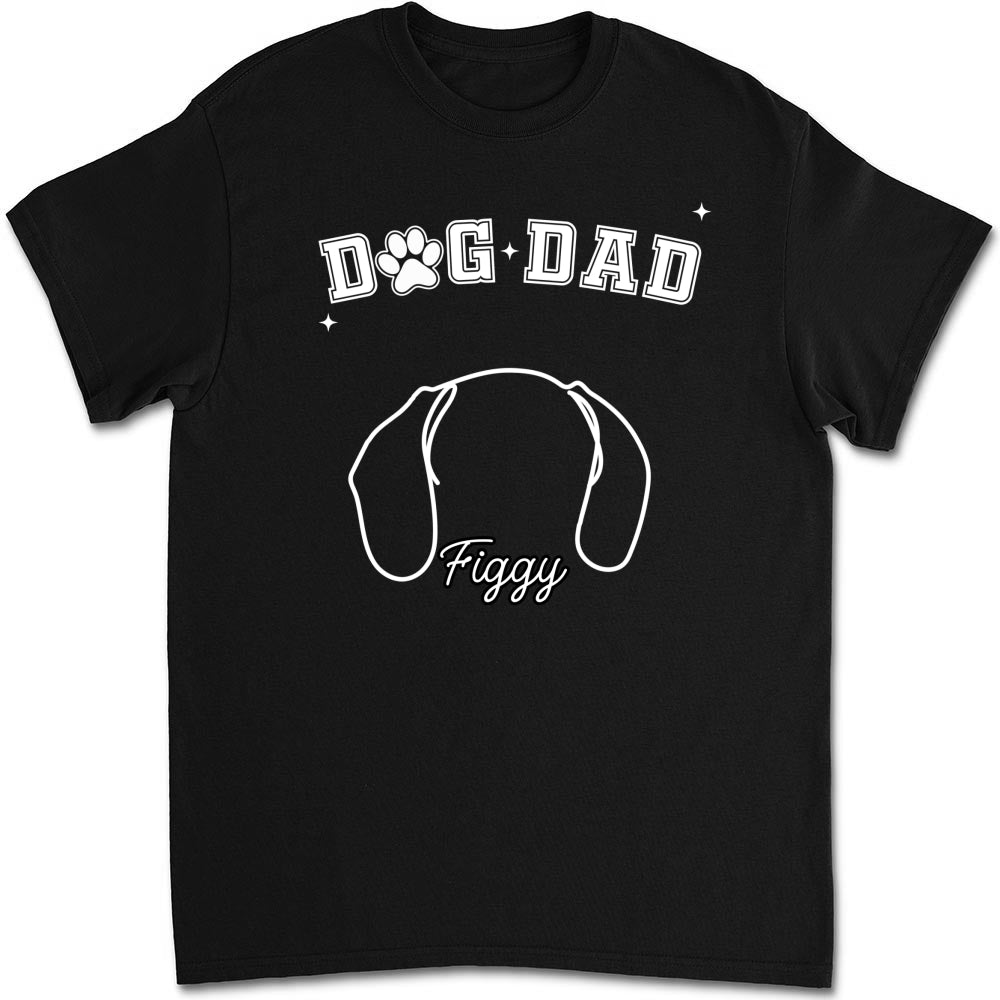 Dog Dad Mom Line - Customizable Personalized Unisex 5.3 oz T-shirt for Pet Lovers