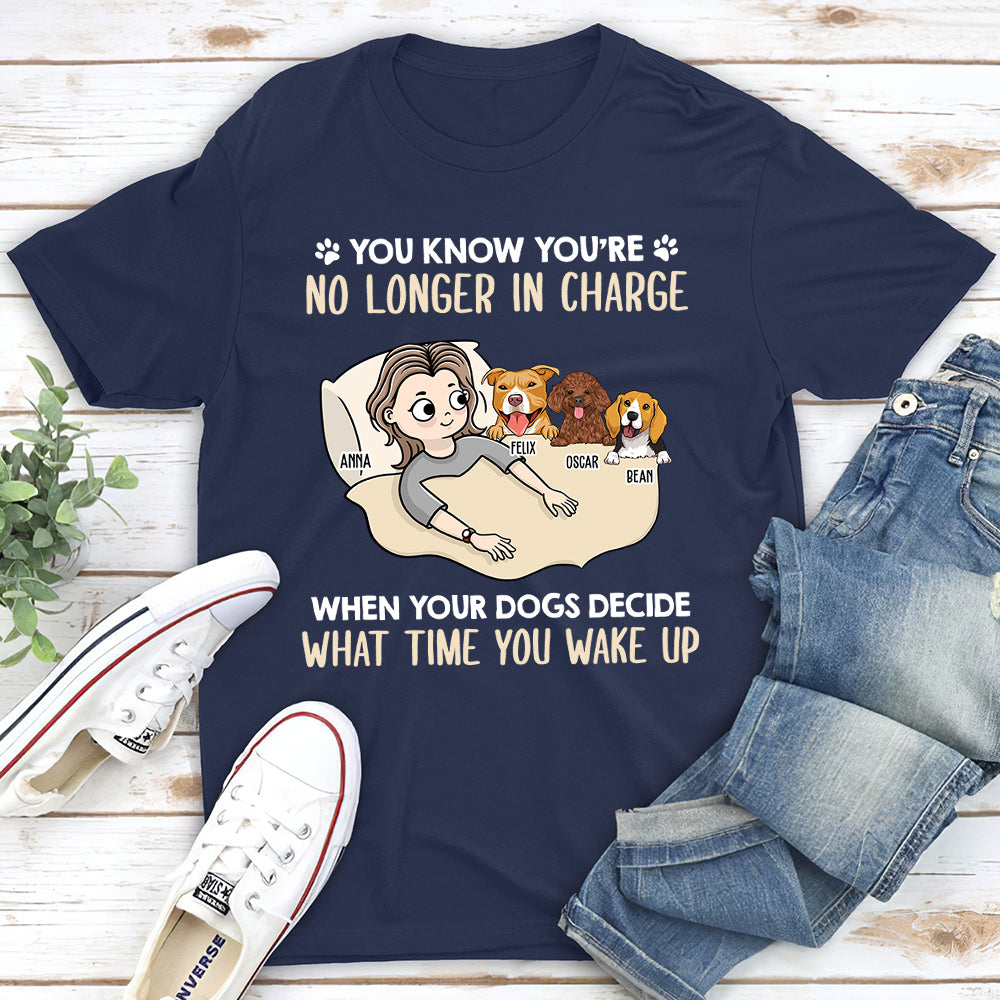 Wake Up Time - Personalized Custom Unisex 5.3 oz T-shirt for Pet Lovers