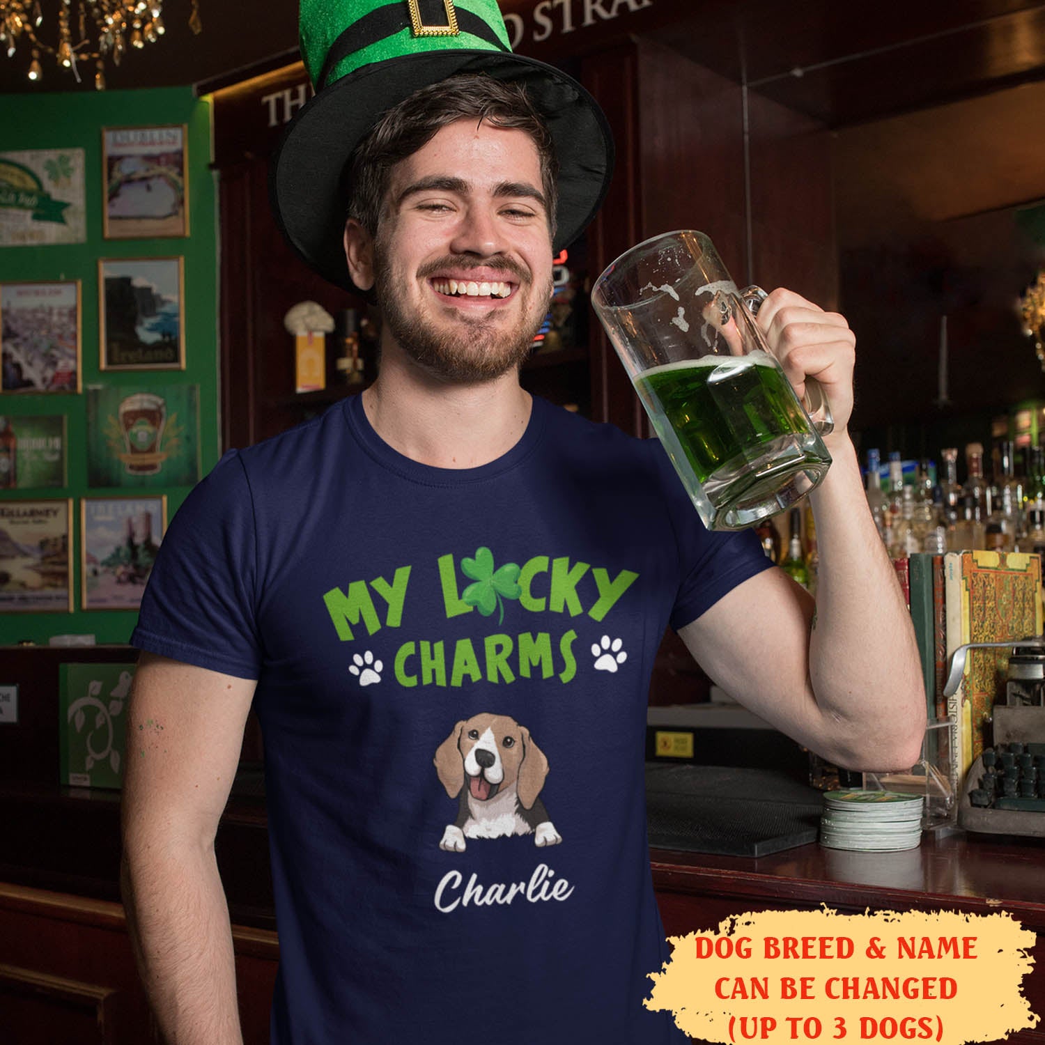 My Lucky Charms - Personalized Custom Unisex 5.3 oz T-shirt for Pet Lovers