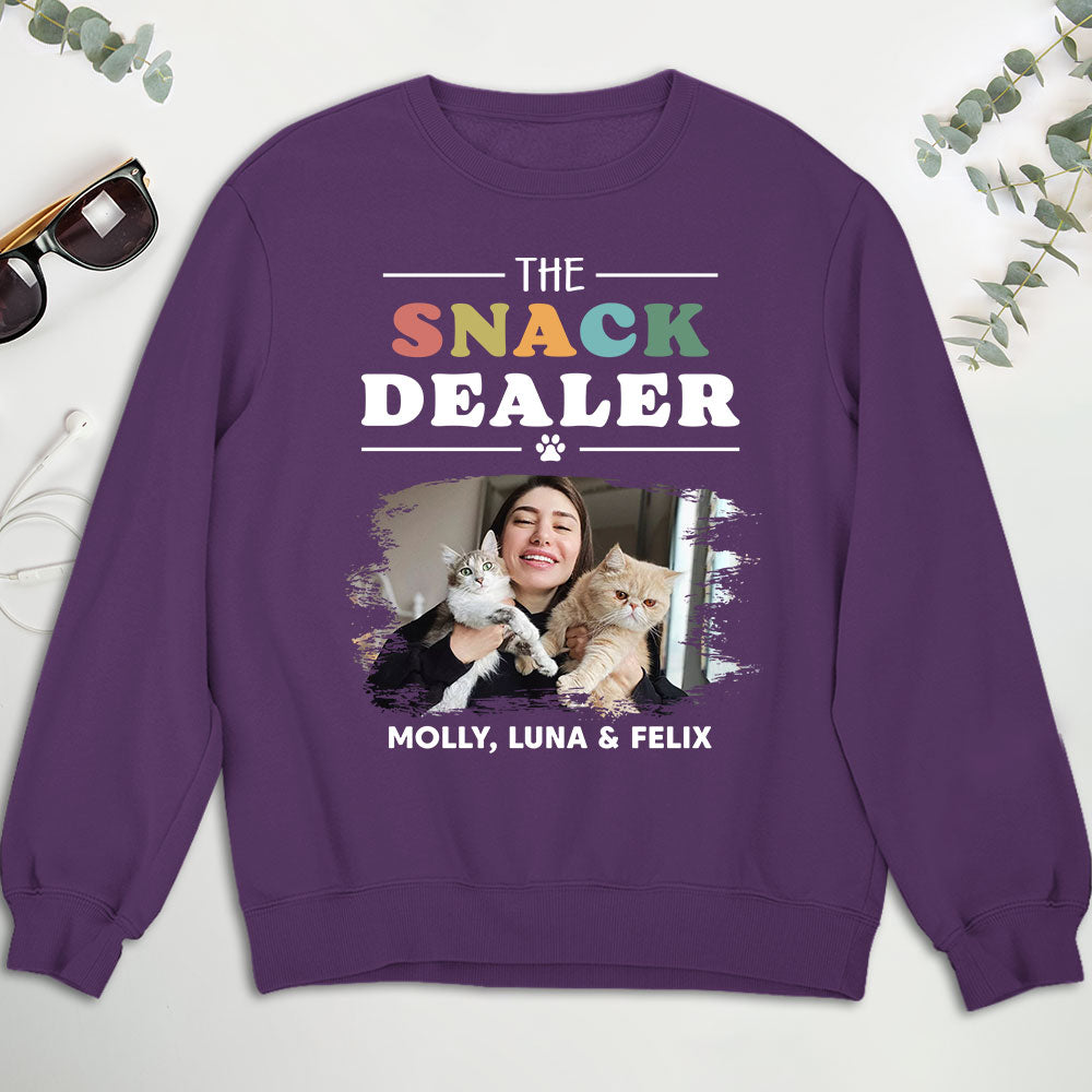 Pets Snack Dealer Photo - Customizable Personalized Unisex 8.0 oz Sweatshirt for Pet Lovers
