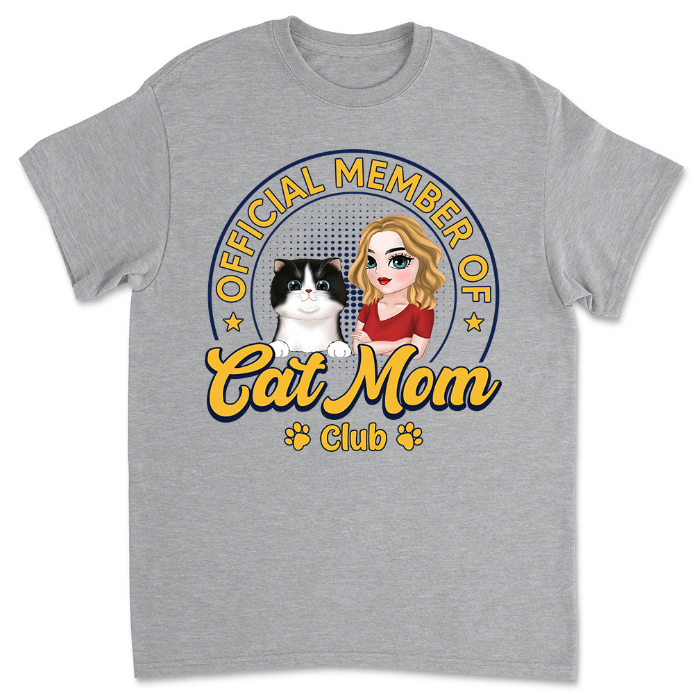 Exclusive Member Of Cat Mom Club - Personalized Custom Unisex 5.3 oz T-shirt