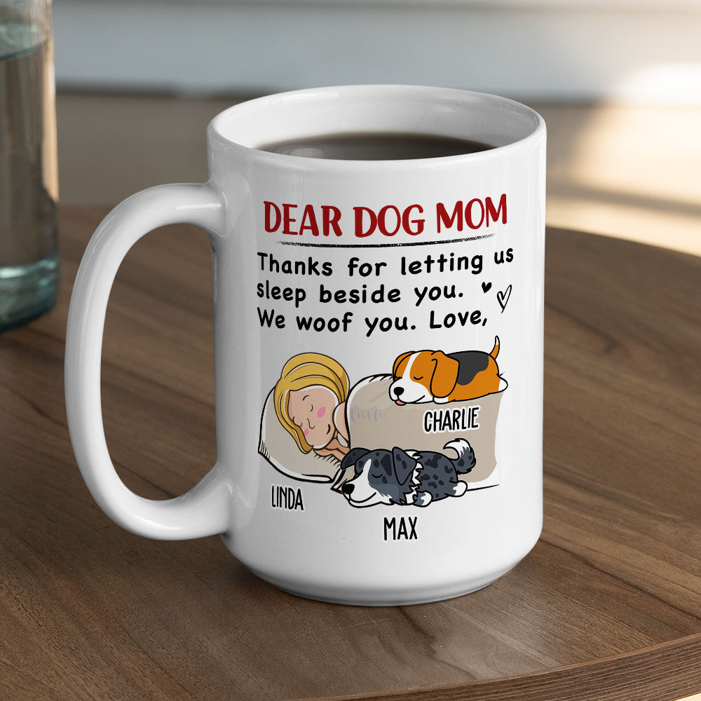 Sleep Beside You - Exquisite Personalized Custom Coffee Mug for Pet Lovers