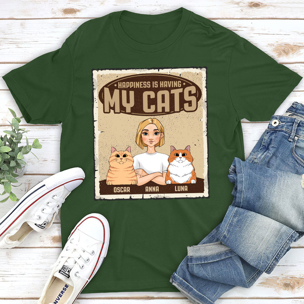 Personalized Custom Unisex Happiness T-shirt - Ideal Gift for Pet Lovers