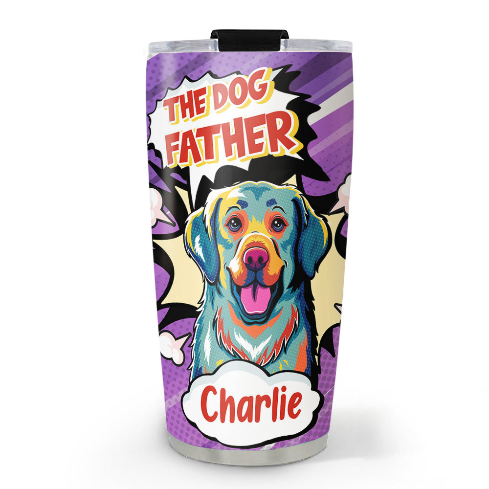 Mother, Father, and Dog - Personalized Custom 20oz Stainless Steel Tumbler with Double - Walled Vacuum Insulation