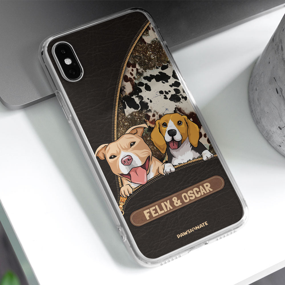 Customizable Personalized Dog Zipper Phone Case for Pet Lovers