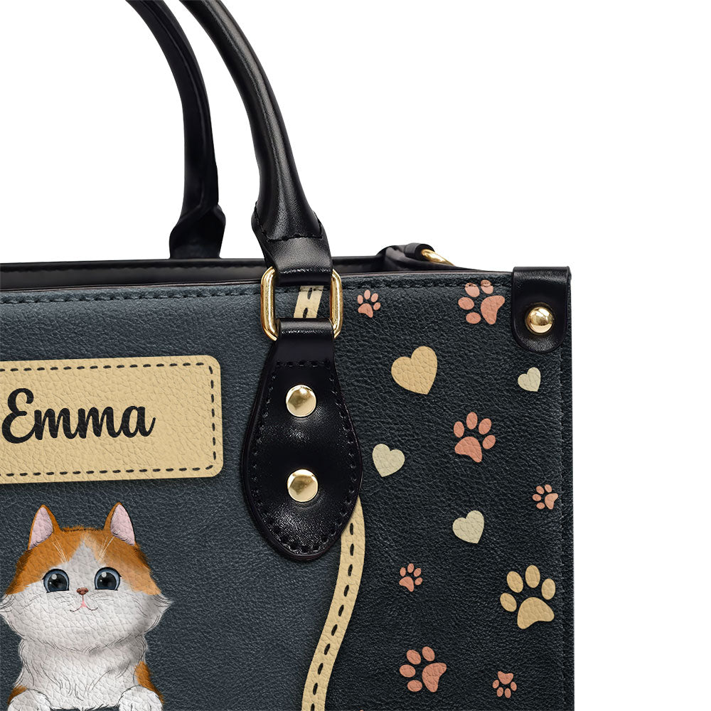 Fur Mom With Love - Exclusive Personalized Custom Leather Handbag for Fur Baby Lovers