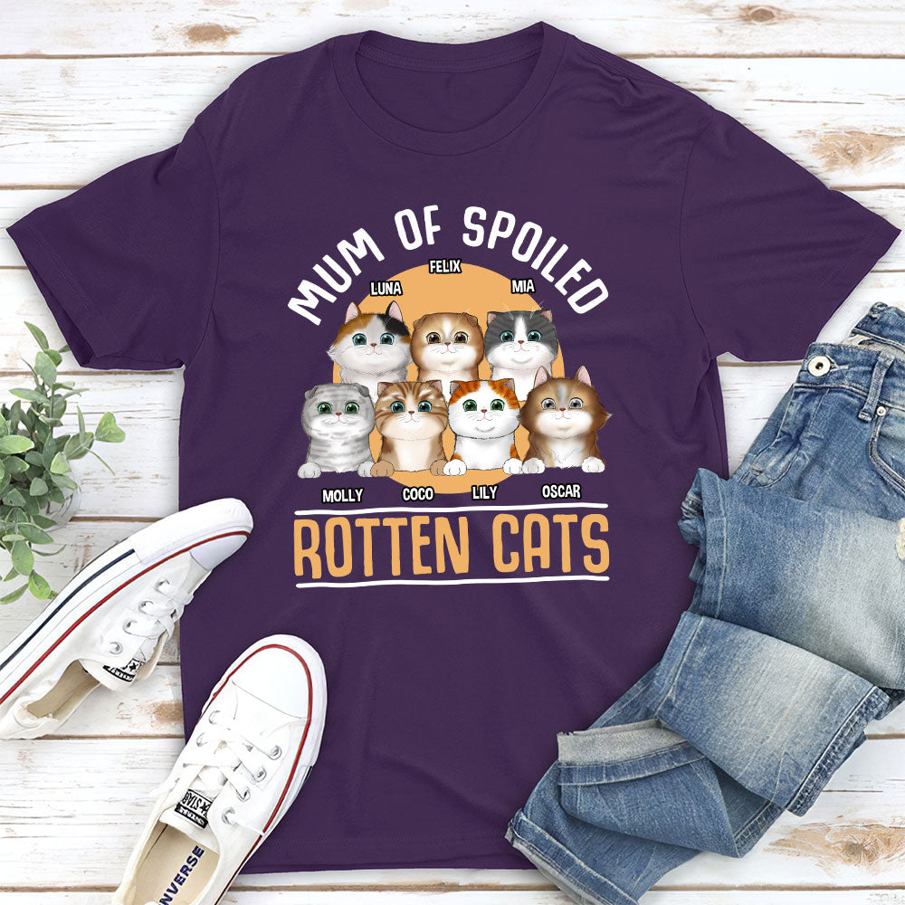 A Spoiled Cat - Personalized Custom Unisex 5.3 oz T-shirt for Pet Lovers