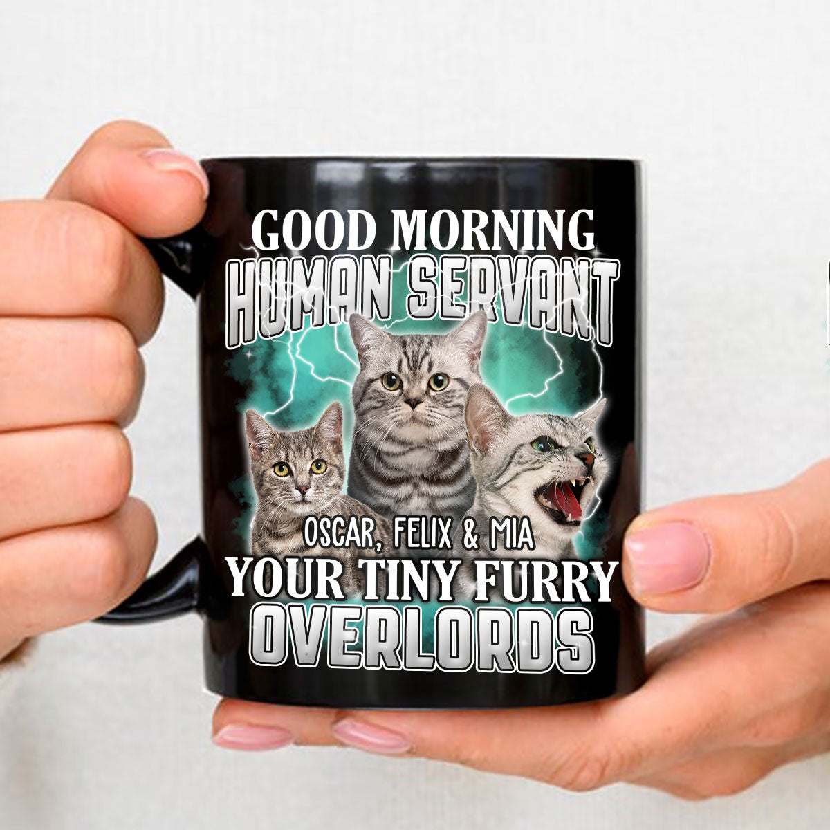 Stunning Gradient Tiny Overlords Personalized Custom Ceramic Coffee Mug - 11oz & 15oz Sizes