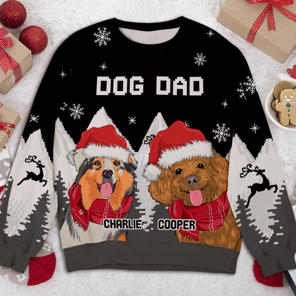 Snowy Forest Dog Mom - Exquisitely Personalized Custom All-Over-Print Unisex Sweatshirt