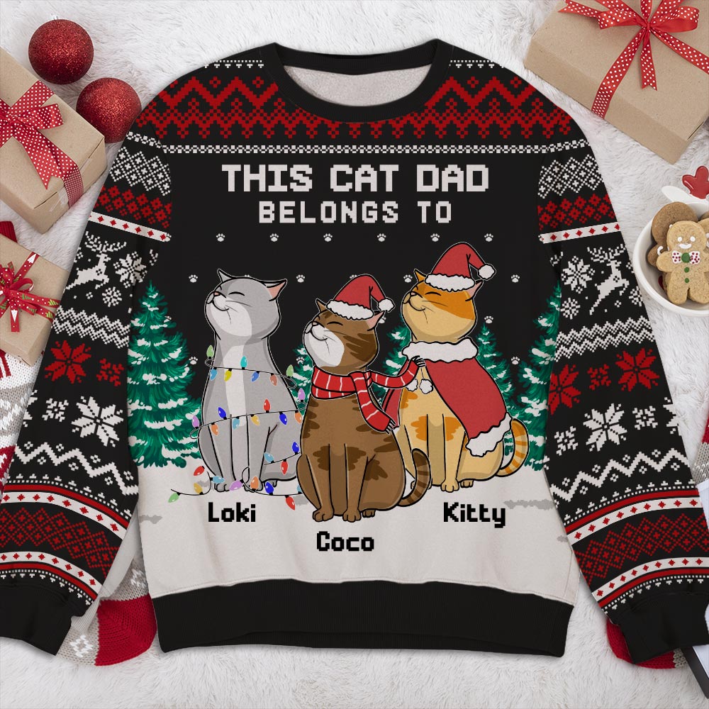 Best Cat Mom/Dad - Personalized Custom All-Over-Print Unisex 8.8 oz Polyester Blend Sweatshirt