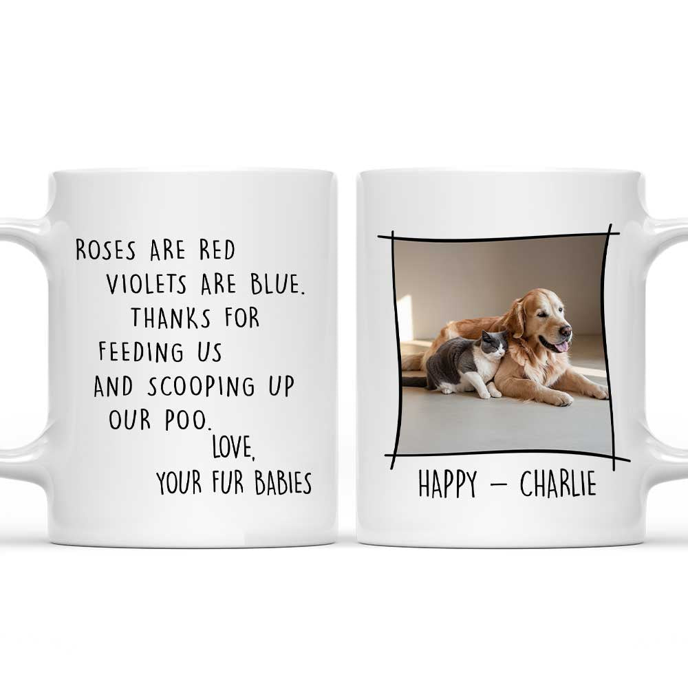 Personalized Custom Thank You For Scooping My Poo Ver Photo Coffee Mug - 11oz & 15oz