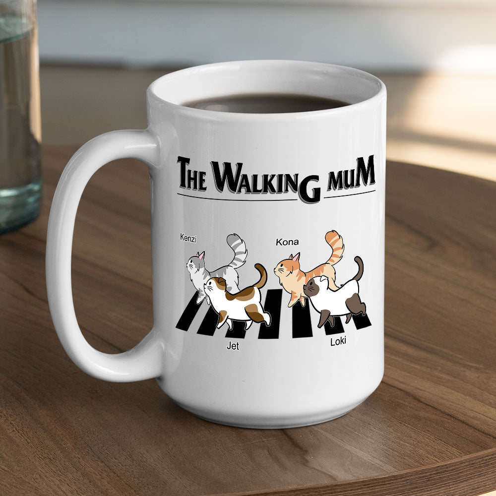 The Walking Cat - Exclusive Personalized Custom Coffee Mug for Pet Lovers