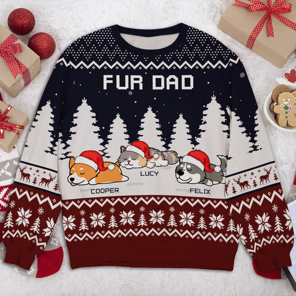 Snowy Winter Night - Exquisite Personalized Custom All-Over-Print Unisex Sweatshirt for Pet Lovers