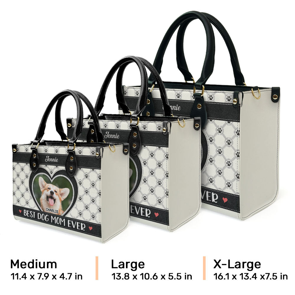 Best Fur Mom Ever - Exclusive Personalized Custom Leather Handbag for All Occasions