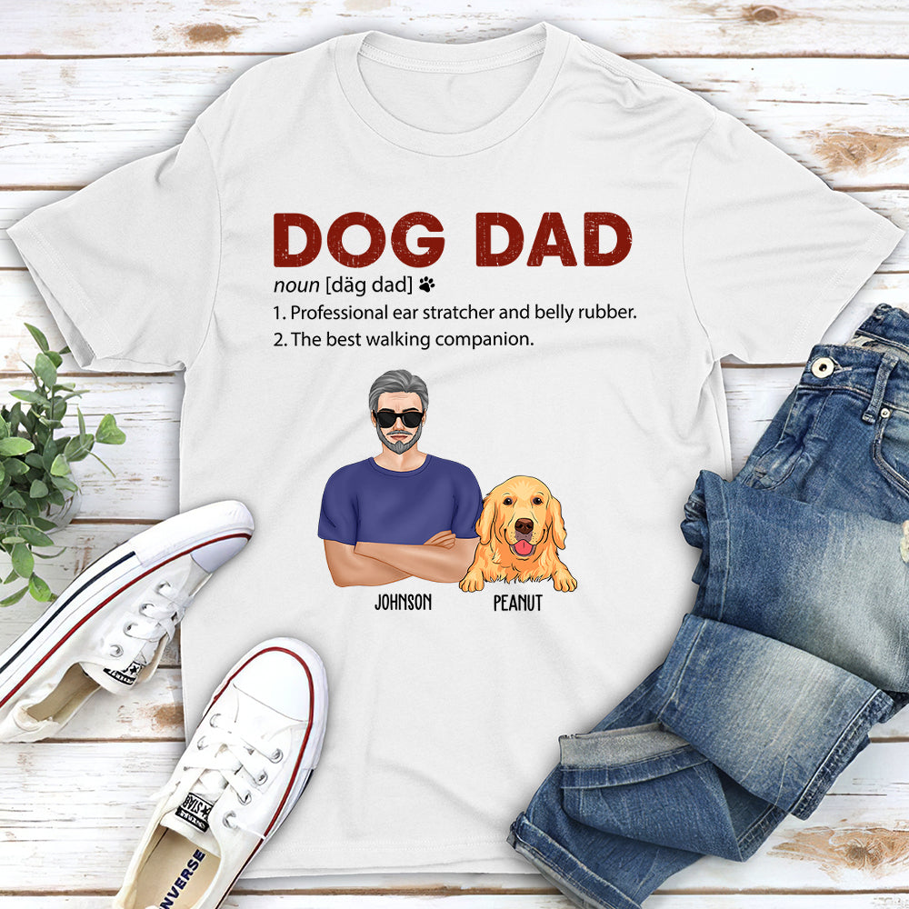 Dog Dad - The Ultimate Personalized Custom Unisex T-shirt for the Best Walking Companions