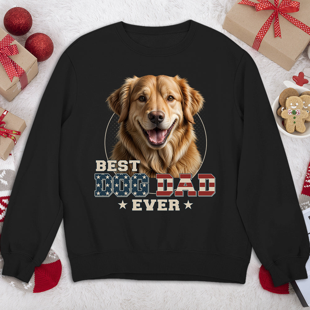 Custom Photo Ultimate Dog Cat Dad Personalized Unisex 8.0 oz Custom Sweatshirt - Ideal Gift for Pet Lovers