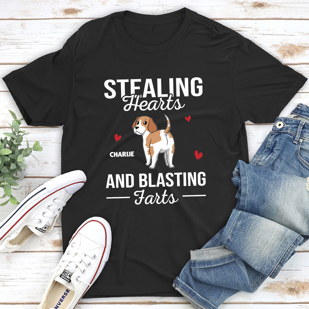 Stealing Hearts - Personalized Custom Unisex 5.3 oz T-shirt for Pet Lovers