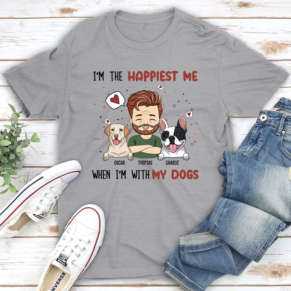 Happiest Me - Personalized Custom Unisex 5.3 oz T-shirt for Pet Lovers