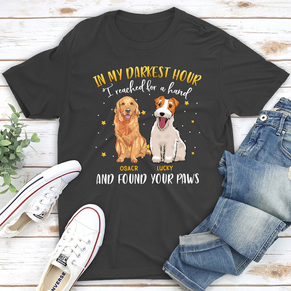 In My Darkest Hour - Personalized Custom Unisex 5.3 oz T-Shirt for Pet Lovers