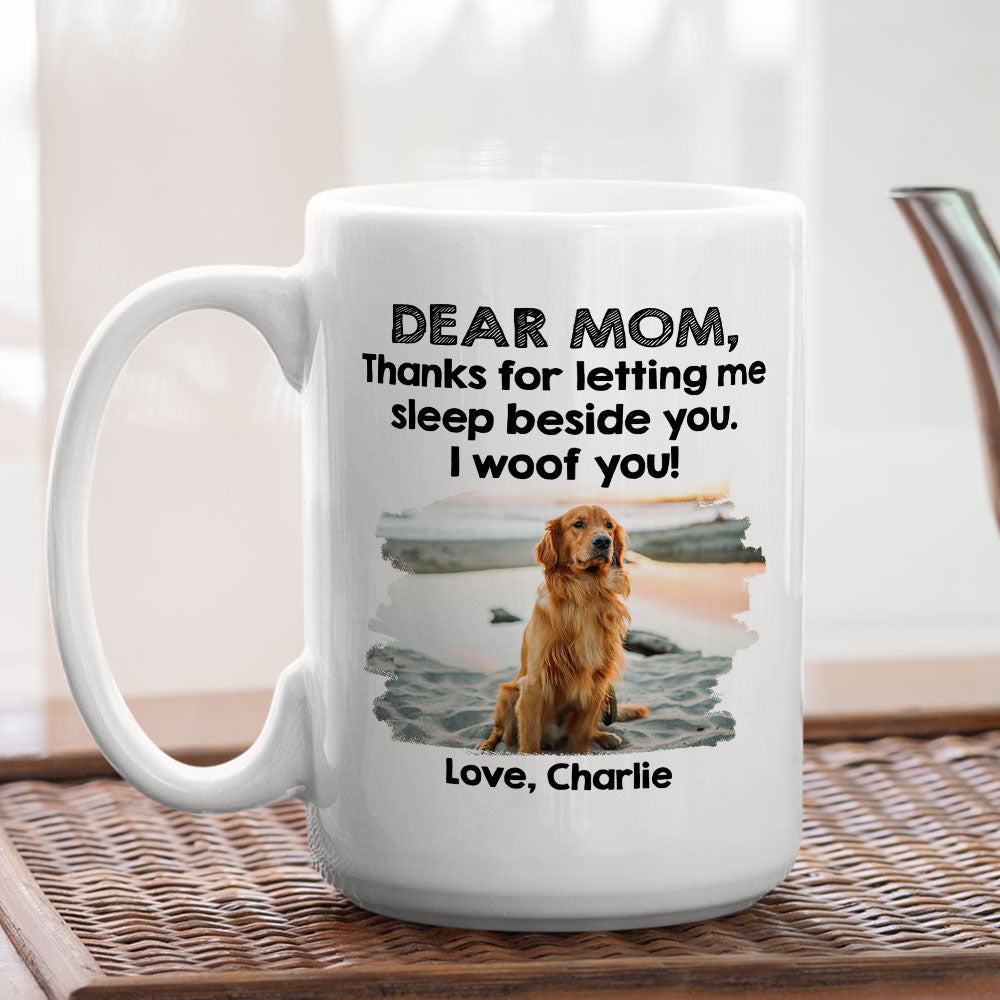 Sleep Beside Dog 2 - Premium Personalized Custom Coffee Mug for Pet Lovers