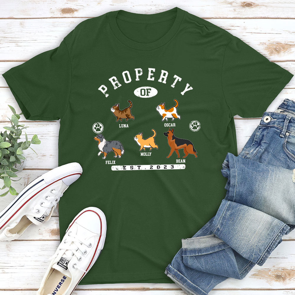 Pet Property - Personalized Custom Unisex 5.3 oz T-shirt for Pet Lovers