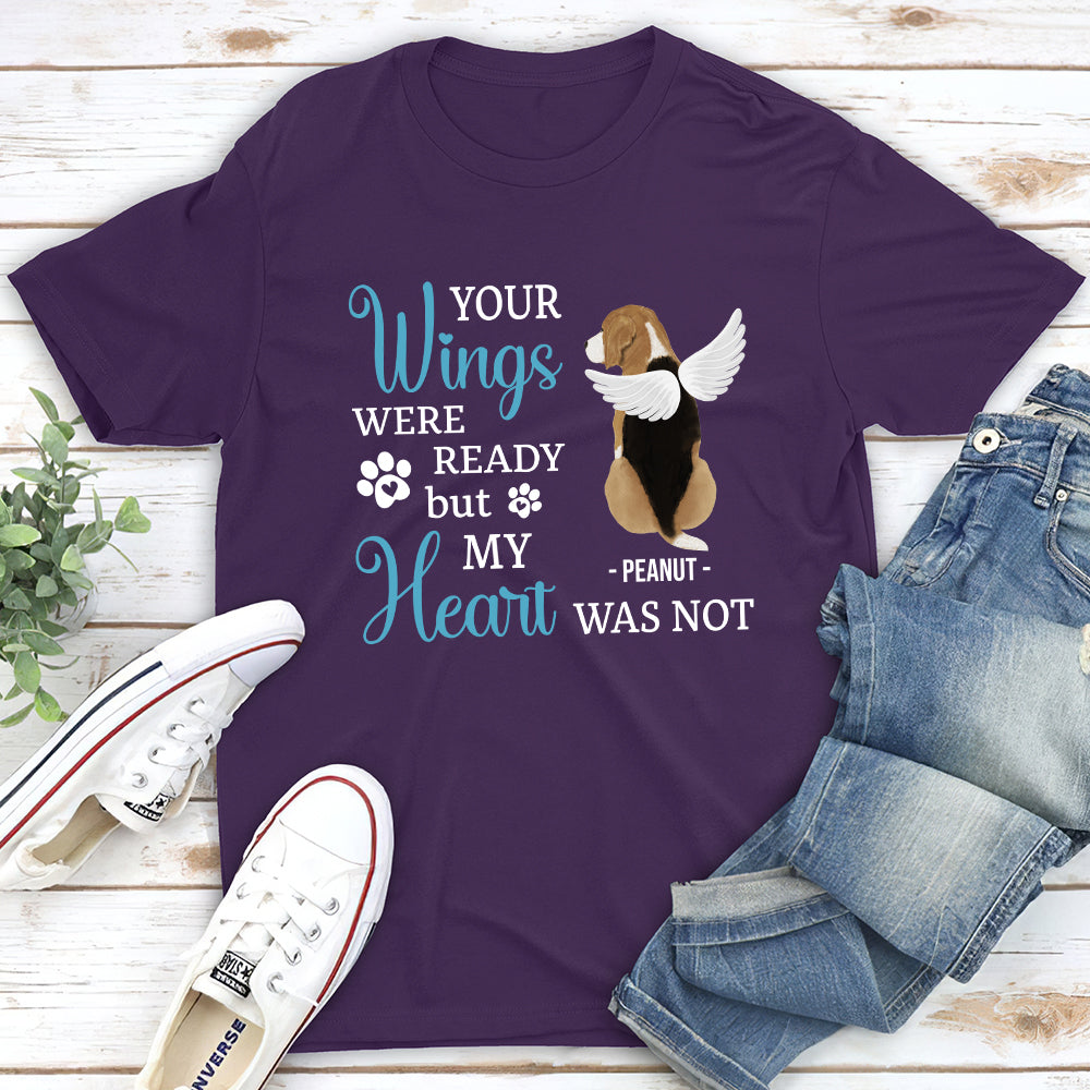Your Wings Were Ready - Personalized Custom Unisex Memorial T-shirt for Pet Lovers