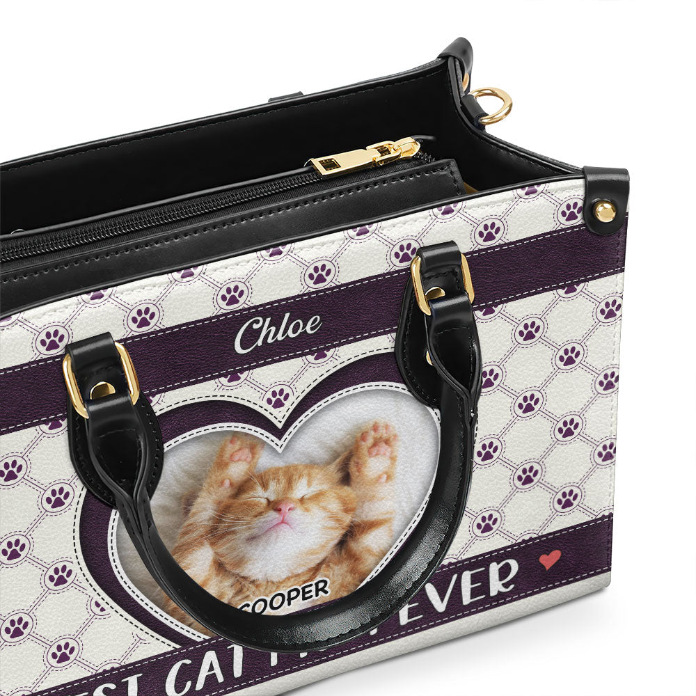 Best Fur Mom Ever - Exclusive Personalized Custom Leather Handbag for All Occasions