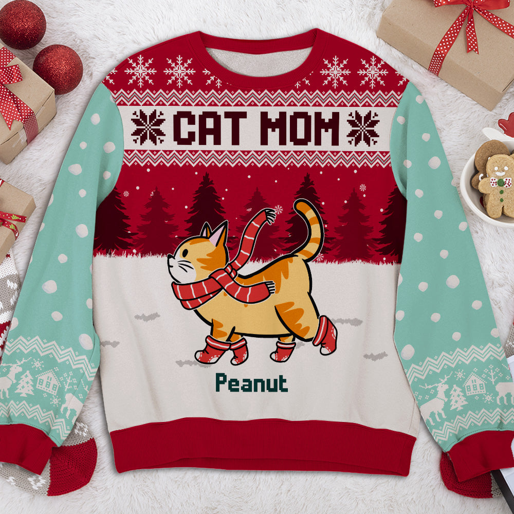 Cat Slave - Personalized Custom All-Over-Print Unisex 8.8 oz Sweatshirt for Pet Lovers