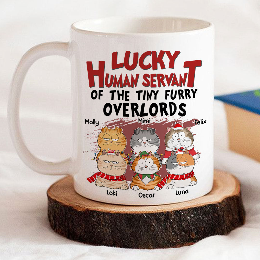 Lucky Human Servant - Exquisite Personalized Custom Coffee Mug for Pet Lovers