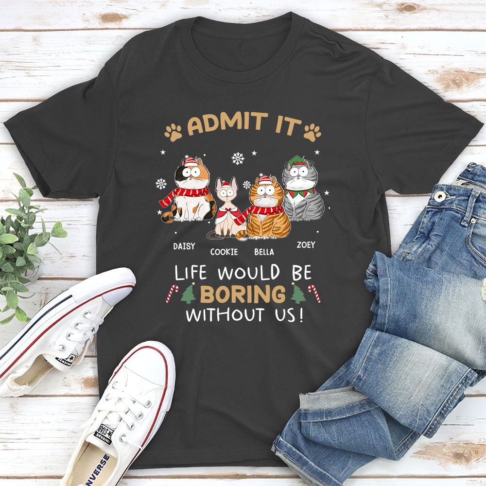 Never Get Bored - Personalized Custom Unisex 5.3 oz T-shirt for Pet Lovers