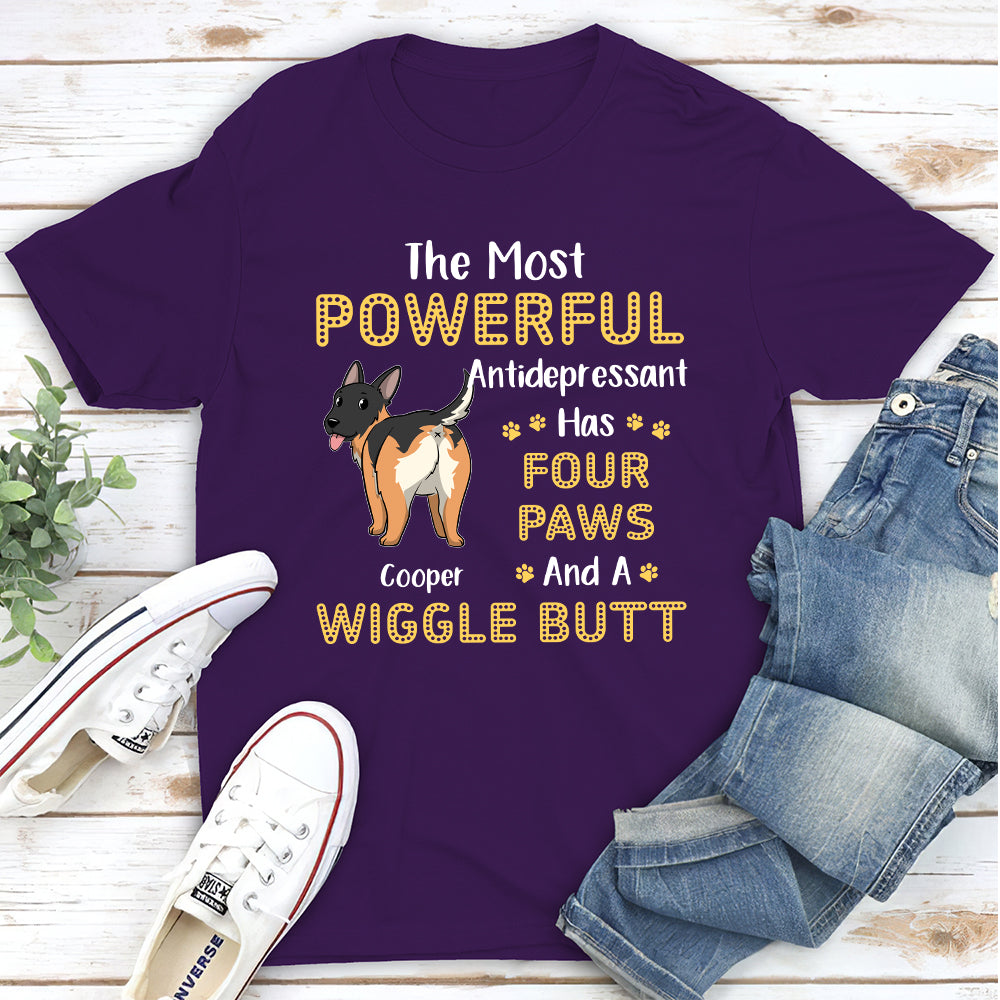 Most Powerful Antidepressant - Personalized Custom Unisex 5.3 oz T-shirt for Pet Lovers