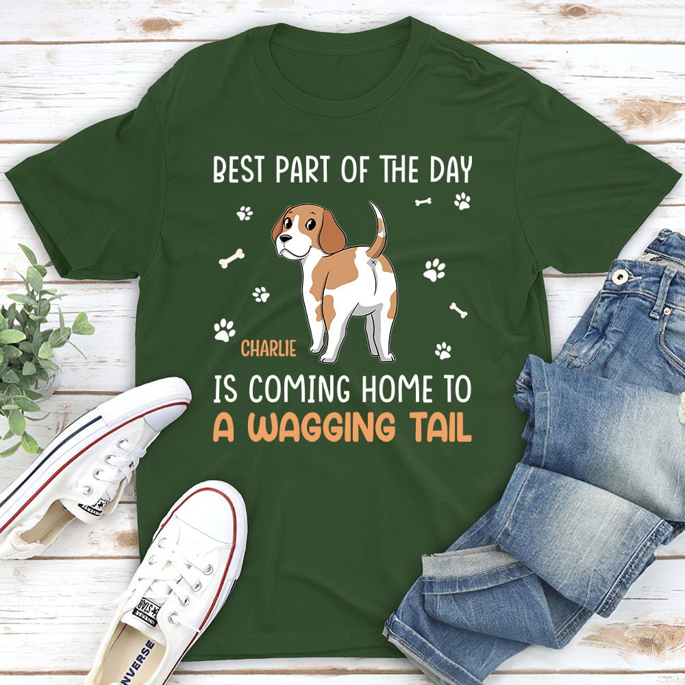 Best Part Of The Day - Personalized Custom Unisex 5.3 oz T-shirt for Pet Lovers