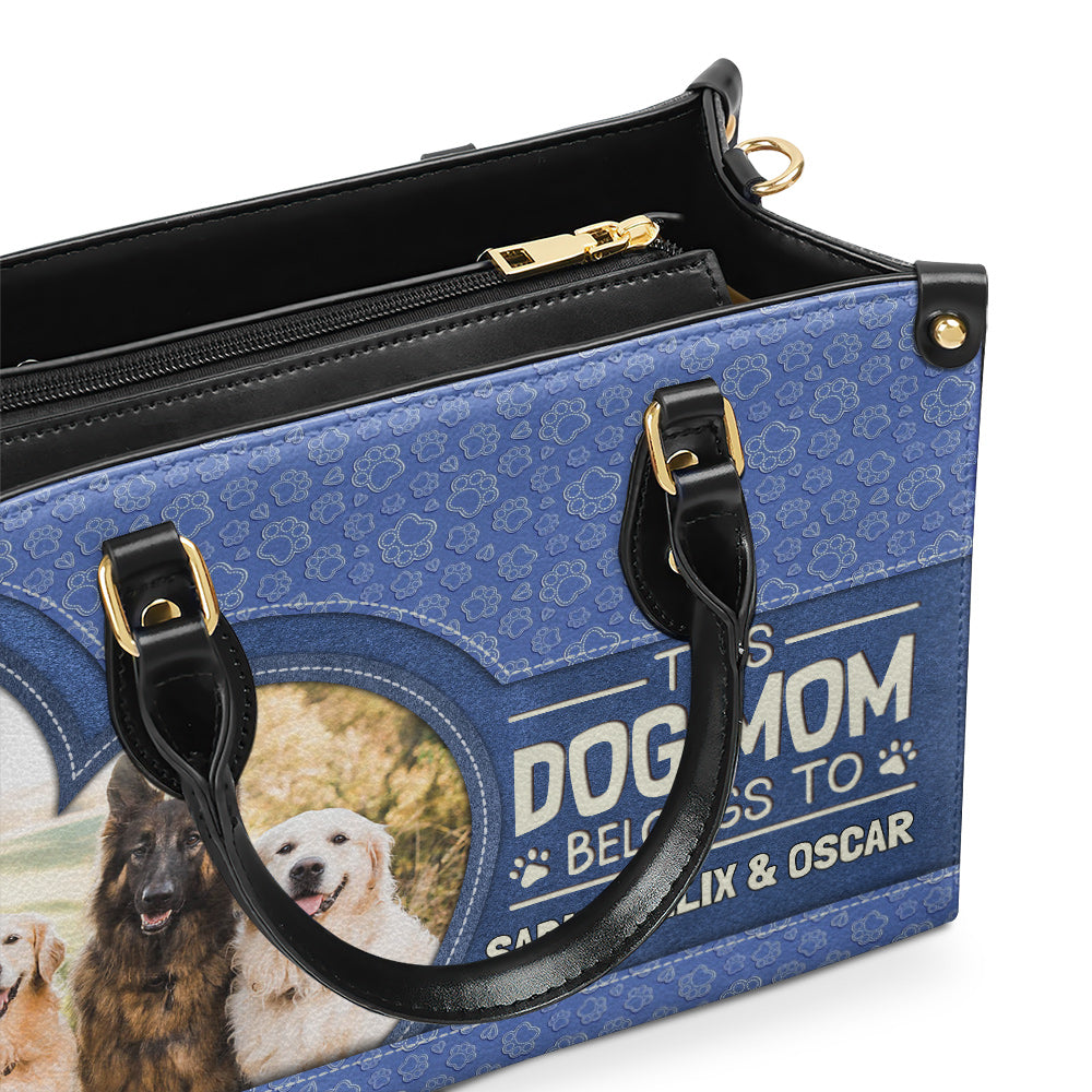 Mom Belongs To Me - Exquisite Personalized Custom Leather Handbag for Special Occasions
