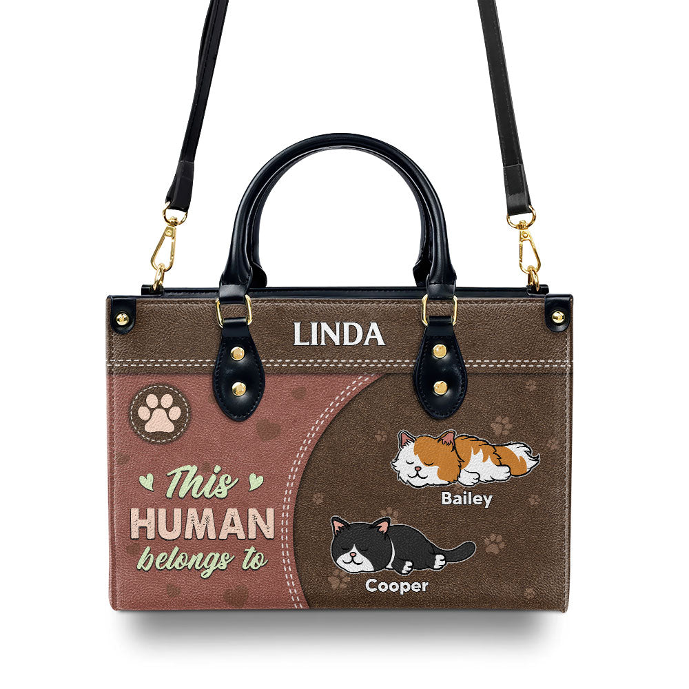This Human Belongs To - Exquisite Personalized Custom Leather Handbag for Special Occasions