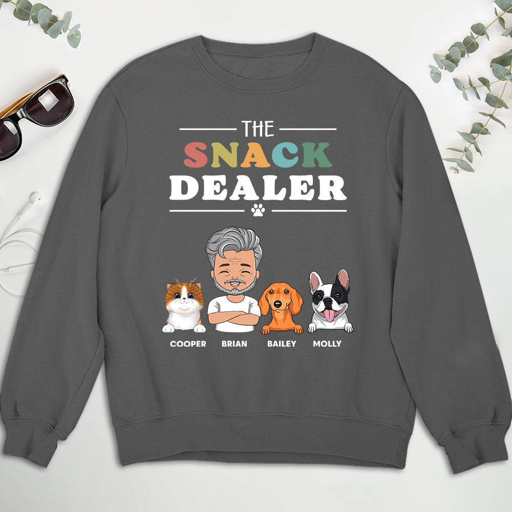 Personalized Custom Unisex 8.0 oz Pets Snack Dealer Sweatshirt - Ideal Gift for Pet Lovers