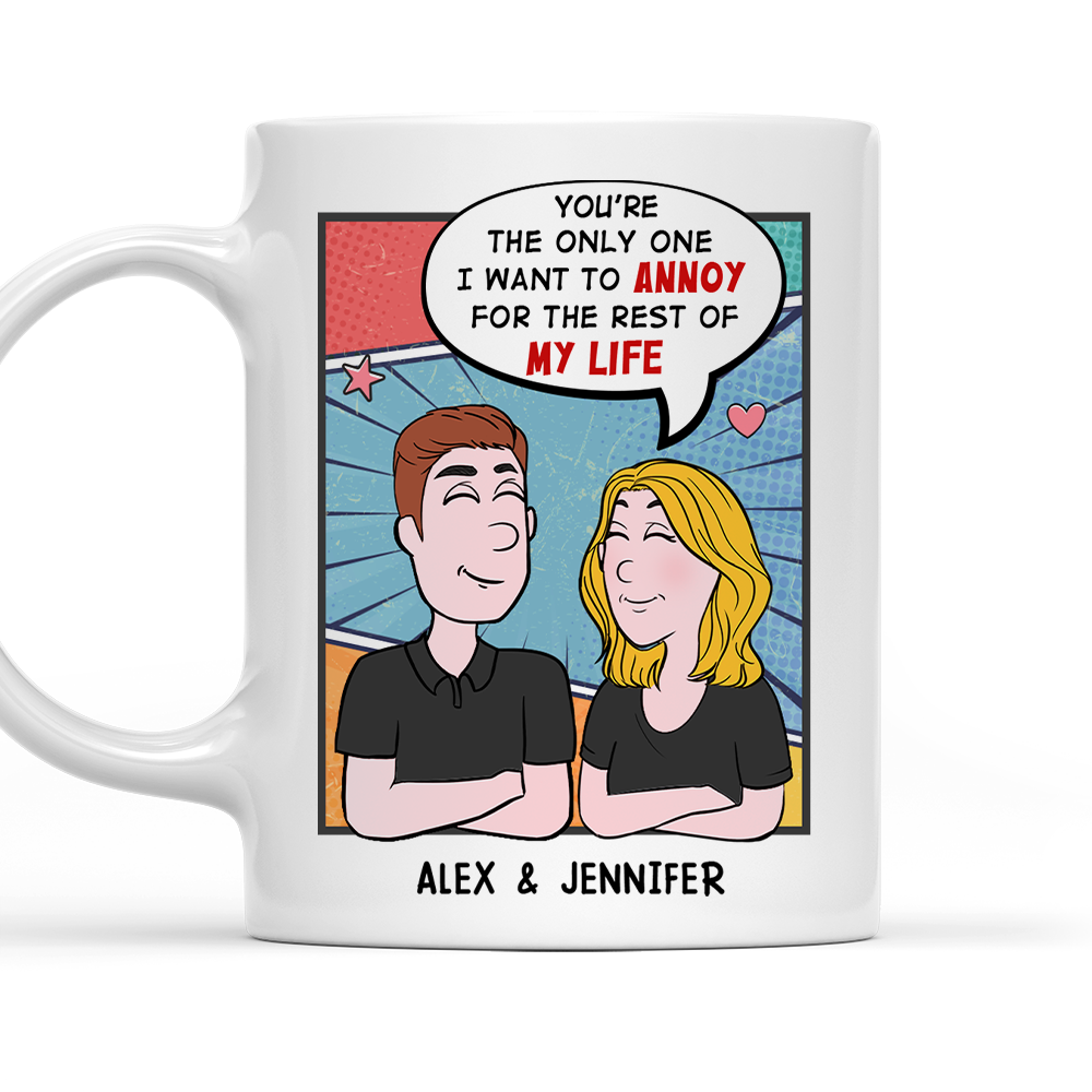 Only One For Life - Exquisite Personalized Custom Coffee Mug for Couples