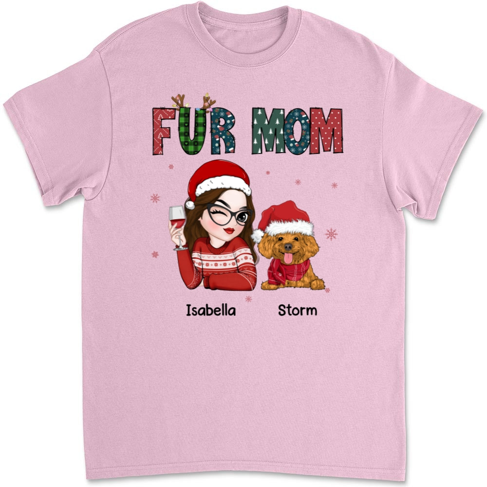 My Lovely Fur Mom - Personalized Custom Unisex 5.3 oz T-shirt for Pet Lovers