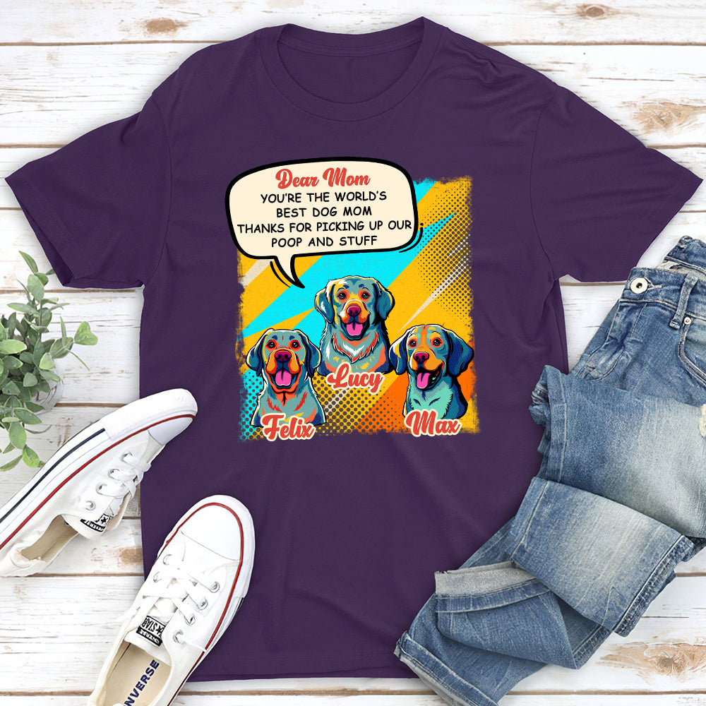 Eye - catching Pop Art 'The Best Mom' Personalized Custom Unisex T - shirt