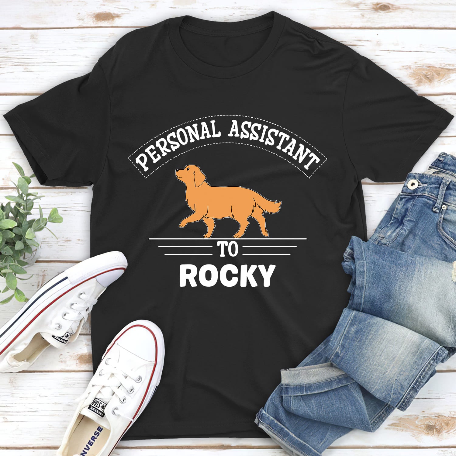 Personalized Custom Unisex 5.3 oz Personal Assistant Walking T-shirt