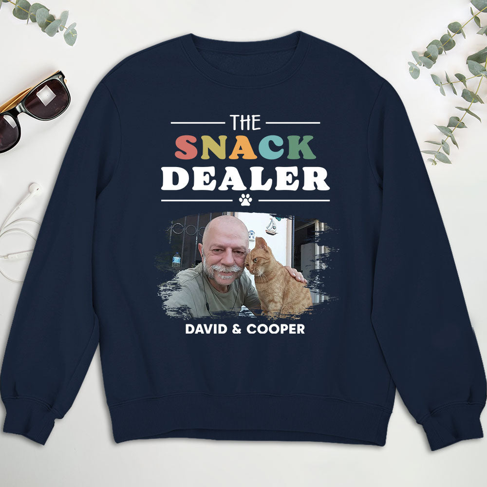 Pets Snack Dealer Photo - Customizable Personalized Unisex 8.0 oz Sweatshirt for Pet Lovers