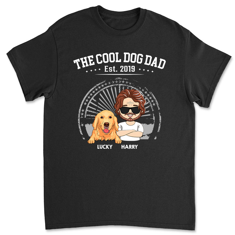 The Awesome Personalized Custom Unisex Cool Dog Dad T-shirt